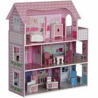 poppenhuis roze dak